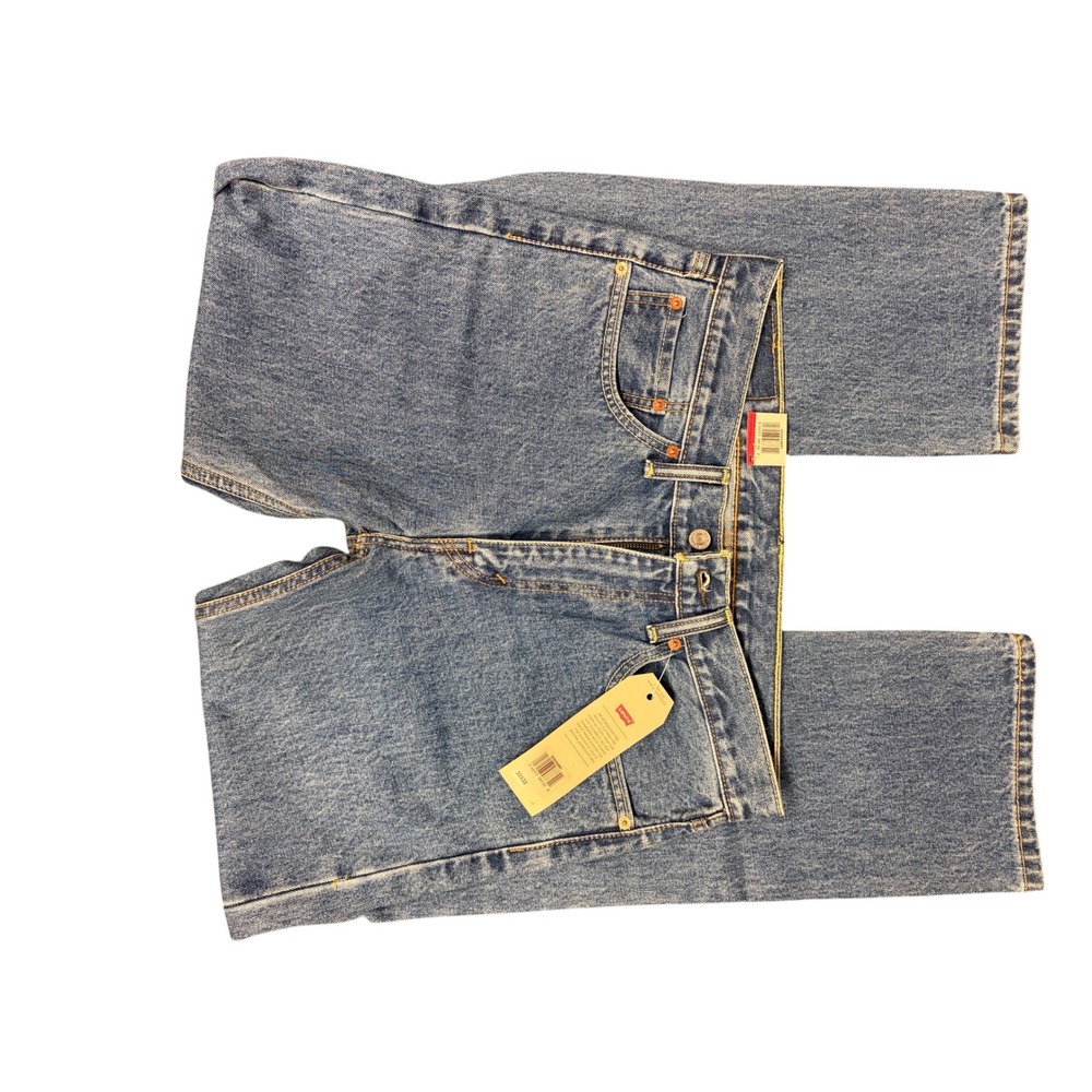 Levis 505 Regular Fit Straight Leg Blue Denim Jeans Mens 32x32 NWT - Picture 5 of 7